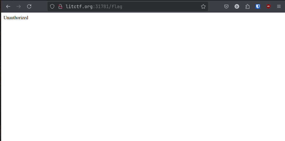 unauthorized screen